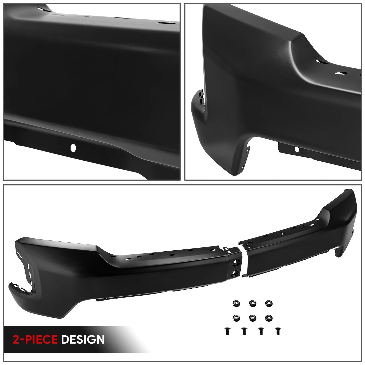 Front Bumper Face Bar for Chevy Silverado 1500 LTD (2019–2022) Black
