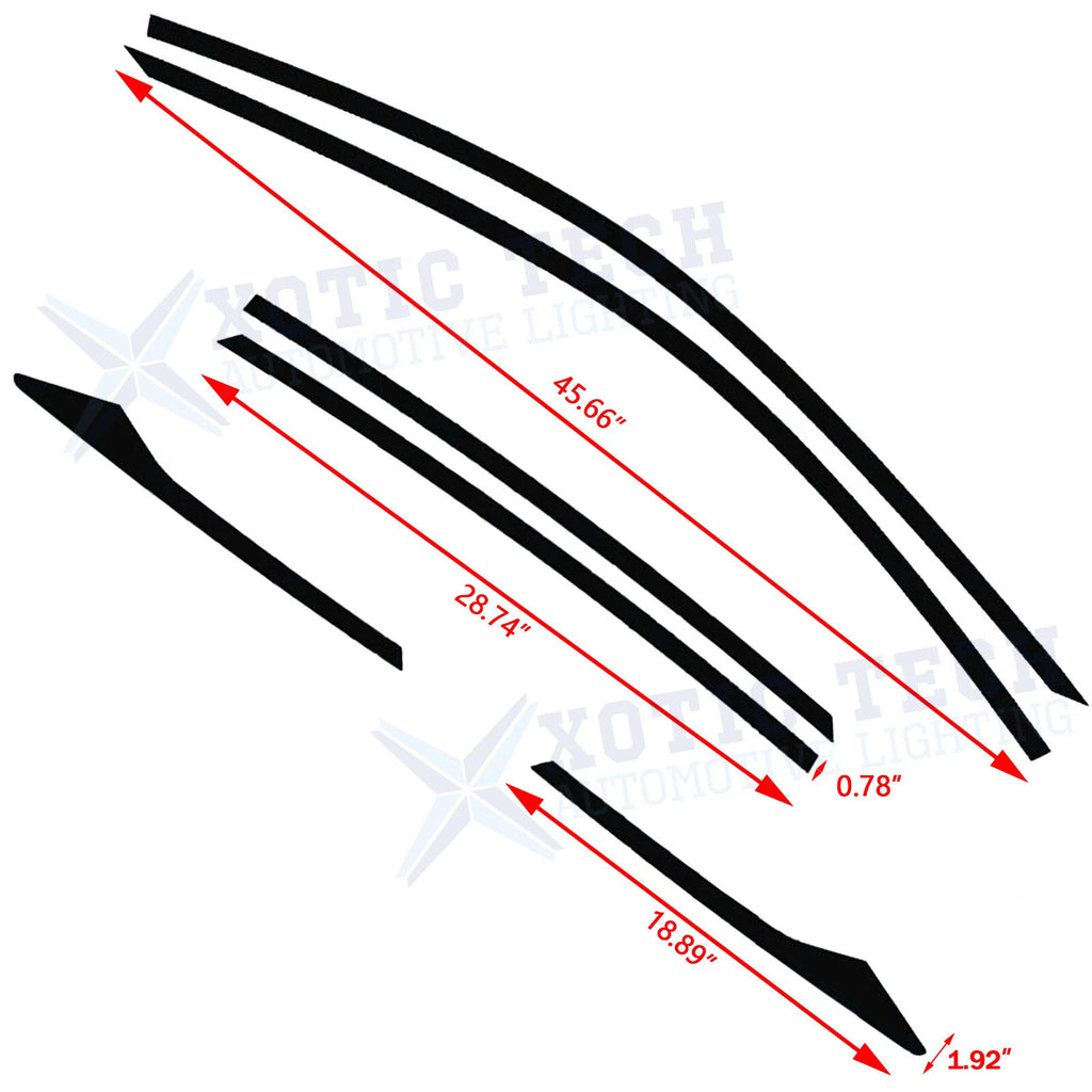 Black Window Trims for Honda Civic (2016-2020)