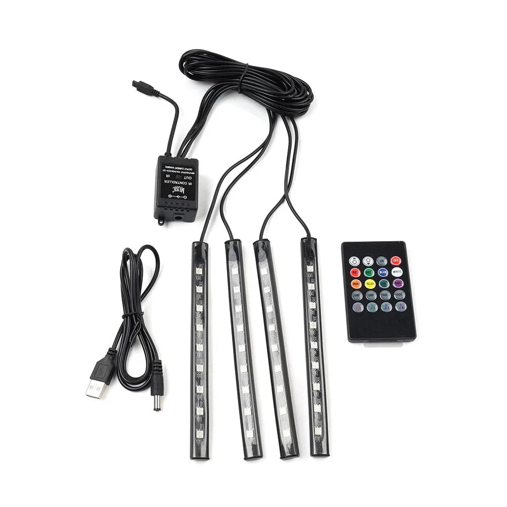 36LED RGB Remote Control Decorative Foot Lamp for Car