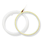 2X 90MM White Amber Switchback LED Angel Eyes for Car Headlight Retrofit