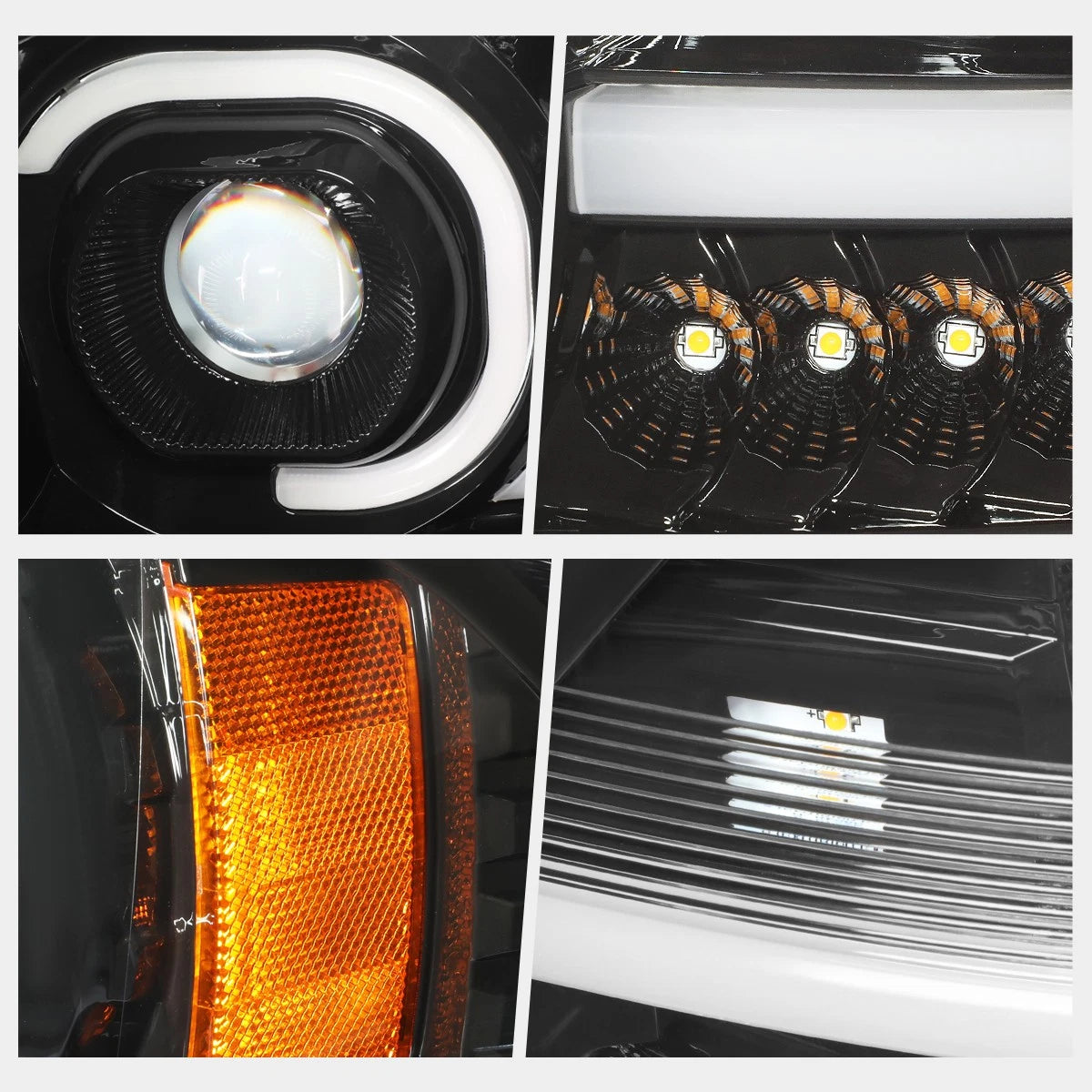 LED DRL Sequential Turn Signal Dual Projector Headlights for Ram 1500-3500 (2009–2018)