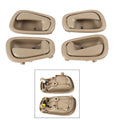 Set of 4 Beige Interior Door Handles for Toyota Corolla Prizm (1998–2002)
