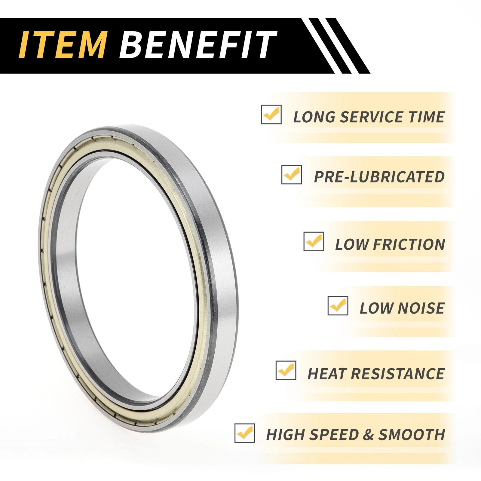Deep Groove Ball Bearing 6819ZZ for Scooter Skateboard Wheel (95x120x13mm)