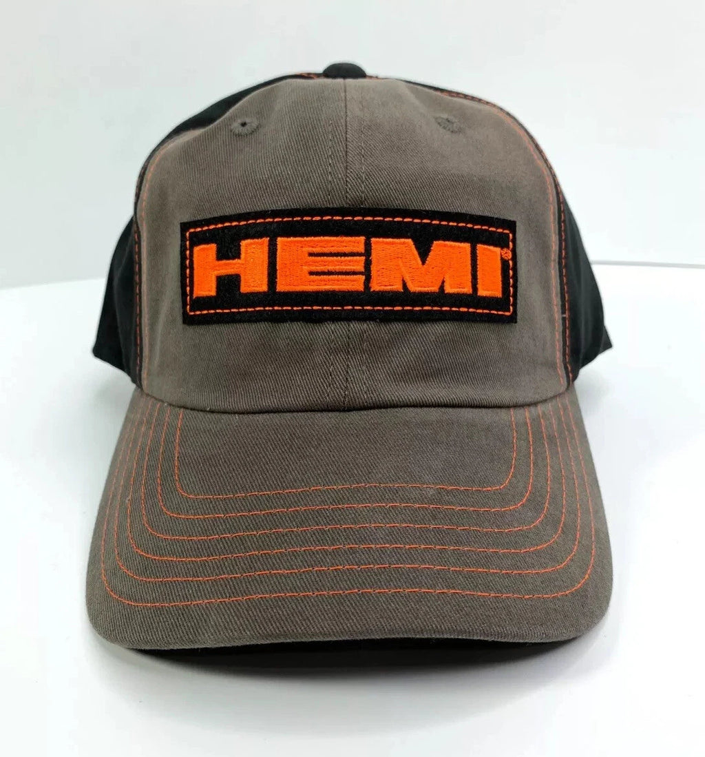 Patch Hat Cap w Licensed Dodge Hemi Orange Logo Emblem for All Models (N/A–N/A)
