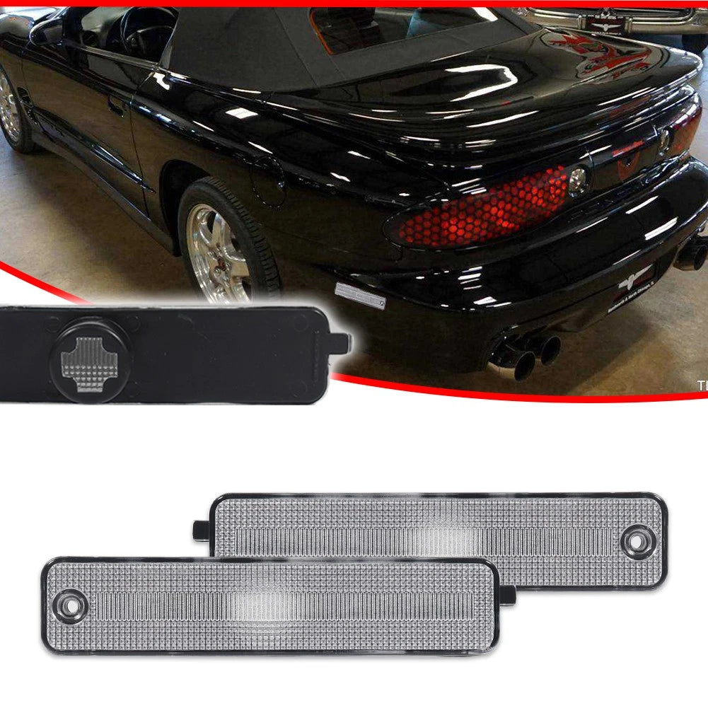 2X Clear Rear Bumper Side Marker Lights for Pontiac Firebird Trans AM (1993–2002)