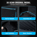 Set of 2 3D Molded Floor Mats Black for Dodge Ram 1500 CrewCab (2019–2020)