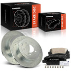 Set of 2 Rear Drilled Brake Rotors & Ceramic Pads for Hyundai Tucson