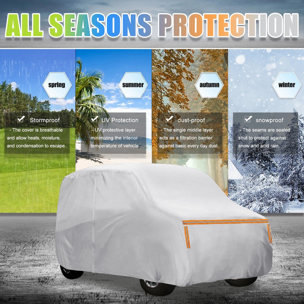 Set of 1 Car Cover for Nissan Sakura (2023–2023) Outdoor Waterproof Silver Tone