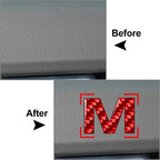 M Carbon Red Letter Decals Stickers for Car Badge Emblem