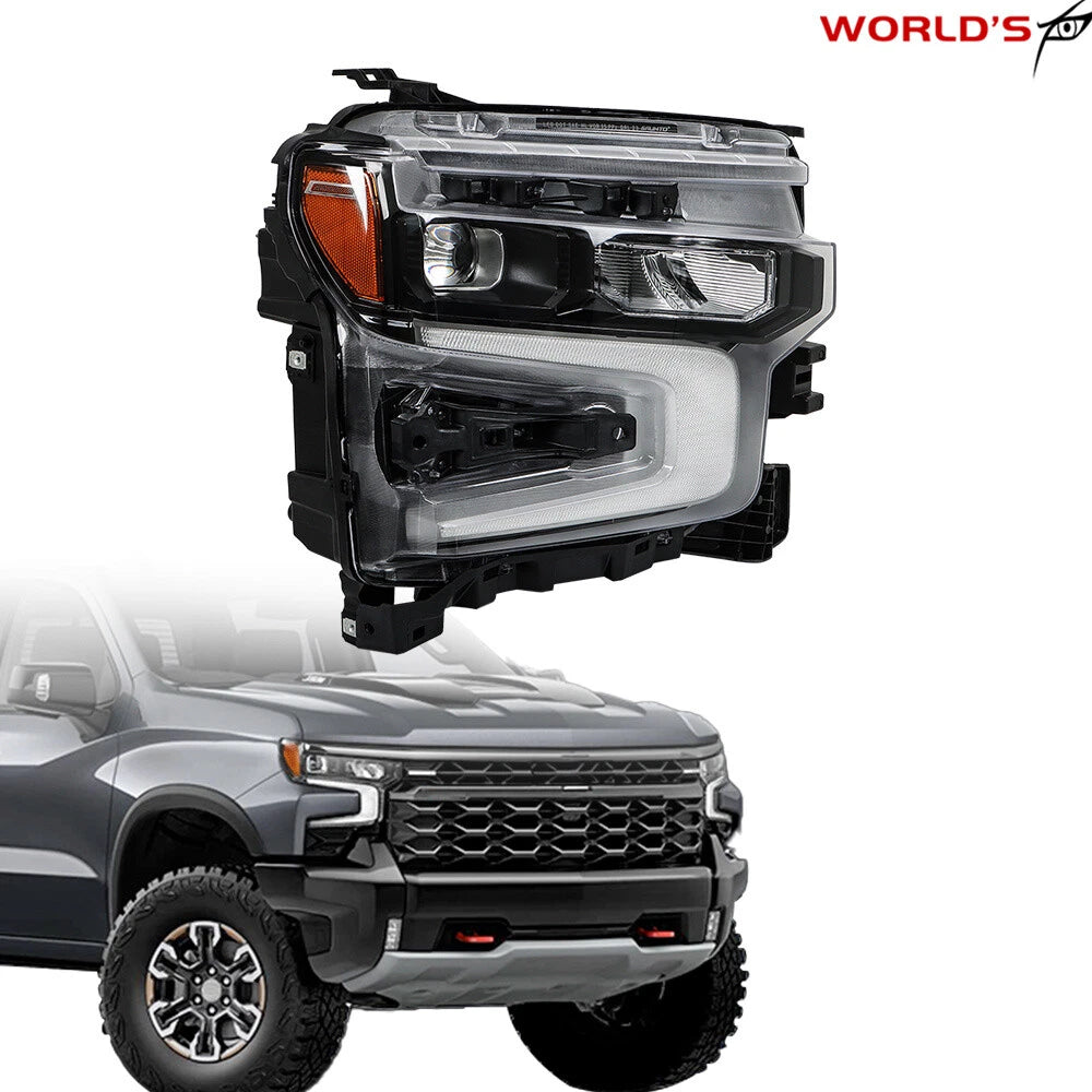 LED Headlight for Chevy Silverado 1500 ZR2 (2022–2024) Right Side Black