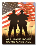 American Flag Metal Sign for Soldiers (Made in the USA)
