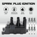 OEM Ignition Coil & 6X Iridium Spark Plug for Ford Taurus V6 (2001–2007) FD498
