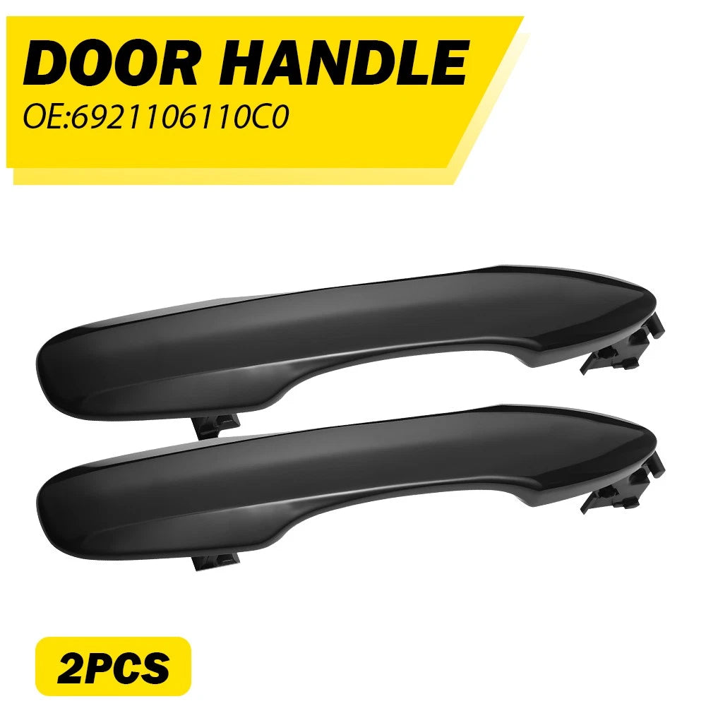 Set of 2 Black Door Handles for Toyota Camry Avalon (2018–2023)