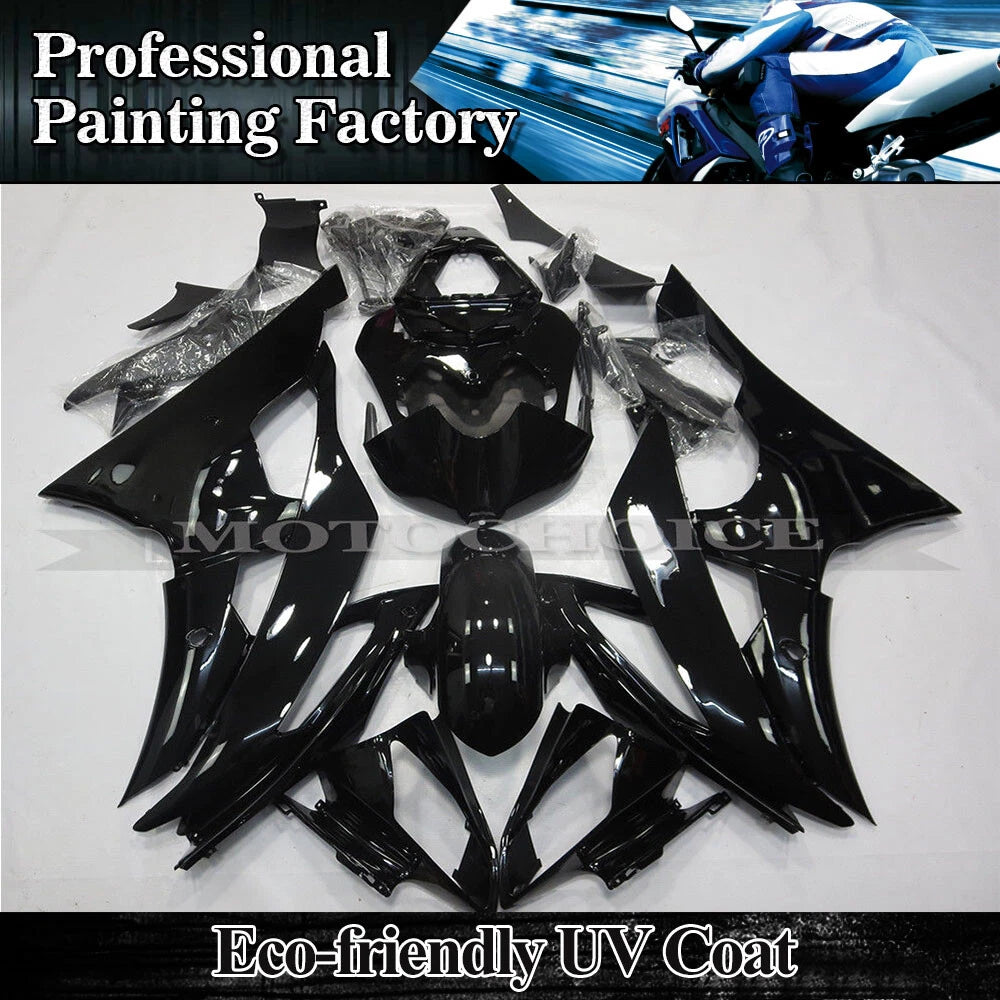 Fairing Kit for Yamaha YZF R6 (2008–2016) - Glossy Black ABS Bodywork