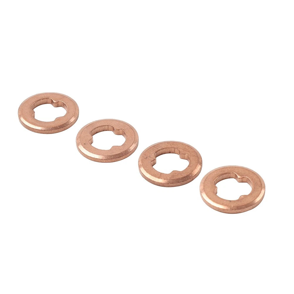 Set of 4 Copper Diesel Injector Nozzle Seal Washers for Mazda BT-50, Ford PJ PK
