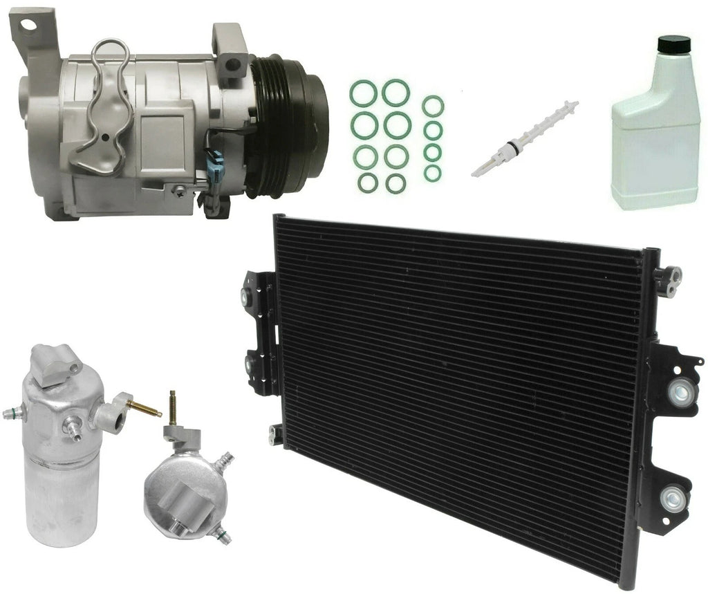 AC Compressor and Condenser Kit Replacement for Nissan D041 (GG377) (2005–2015)