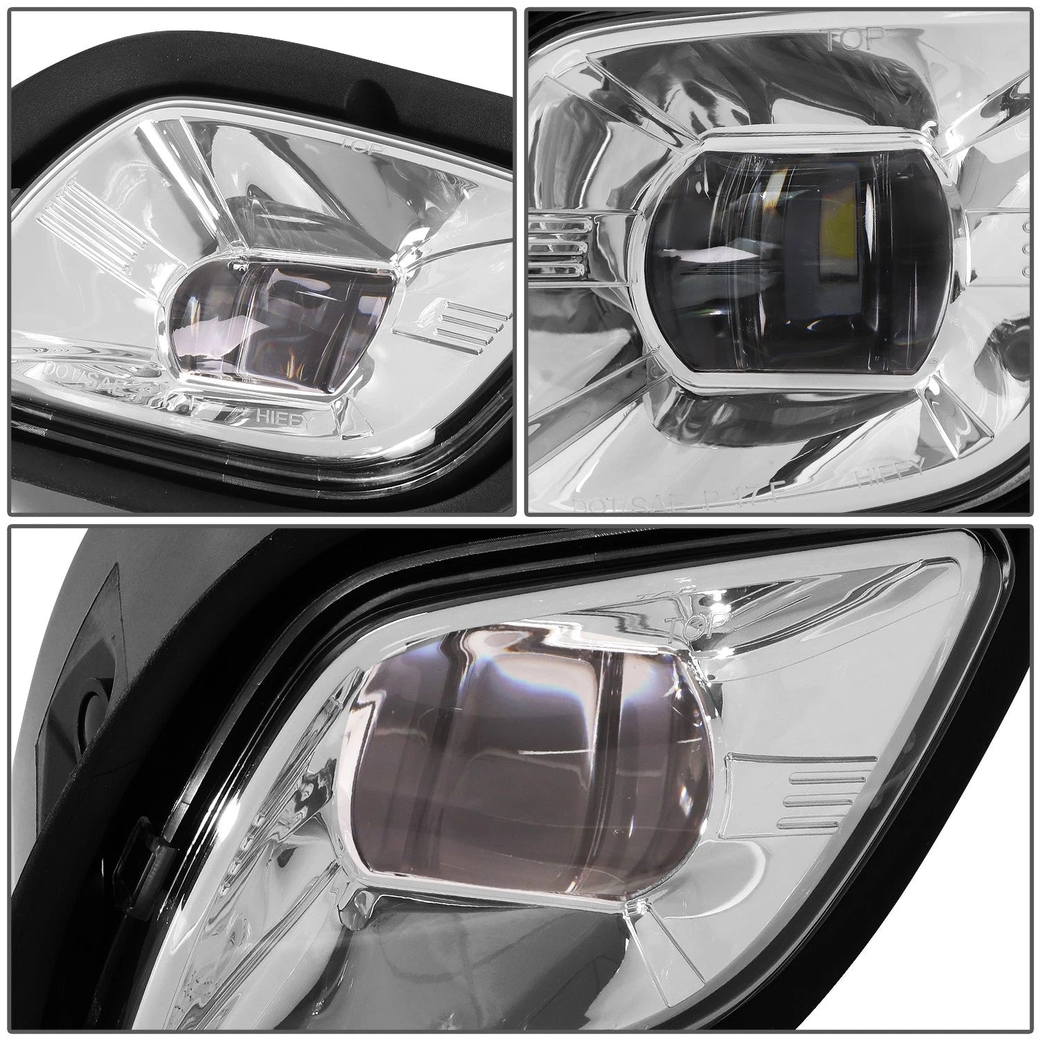 Chrome Housing Full LED Projector Fog Light Lamp for Freightliner Cascadia (2008–2017)