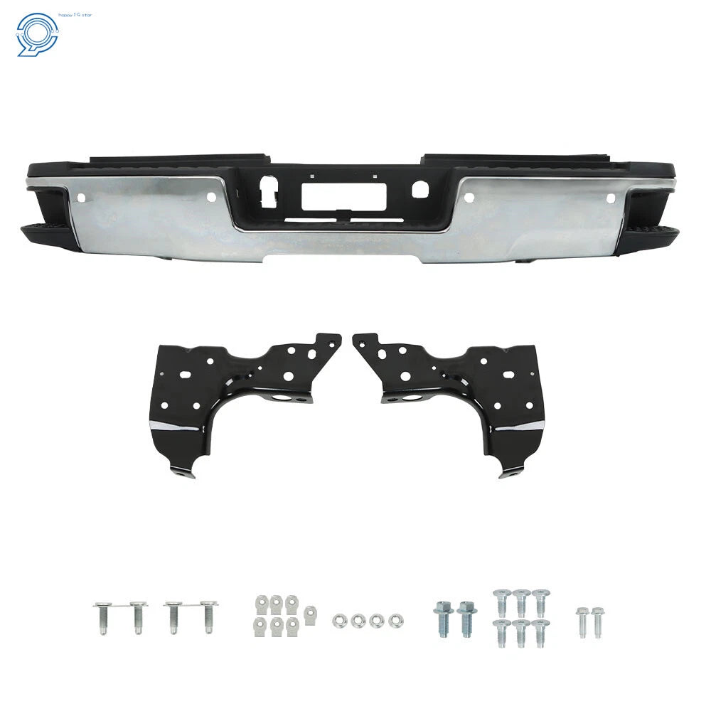 Chrome Rear Bumper for Silverado Sierra 2500 3500 (2015-2019)