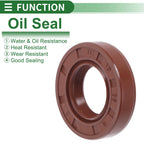 Set of 5 Oil Seal Rotary Shaft Seal FKM Rubber 19x35x8mm
