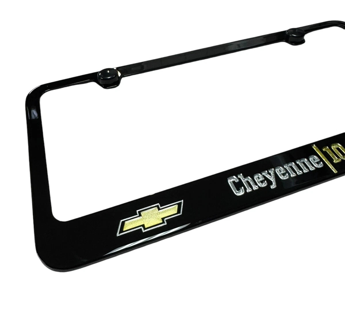 License Plate Frame Premium with Gold Bowtie for Chevrolet Cheyenne (2001–2005)