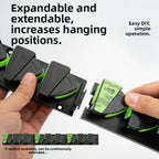 2X Wall Mounted Expandable Fishing Rod Holder for Garage Heavy Duty