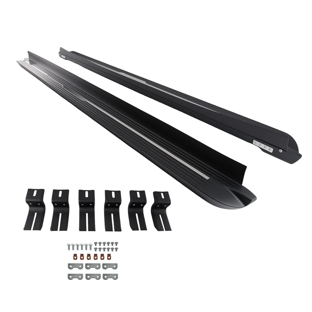 Set of 2 Nerf Bars Running Board for Ford Explorer (2020–2026) Black Silver