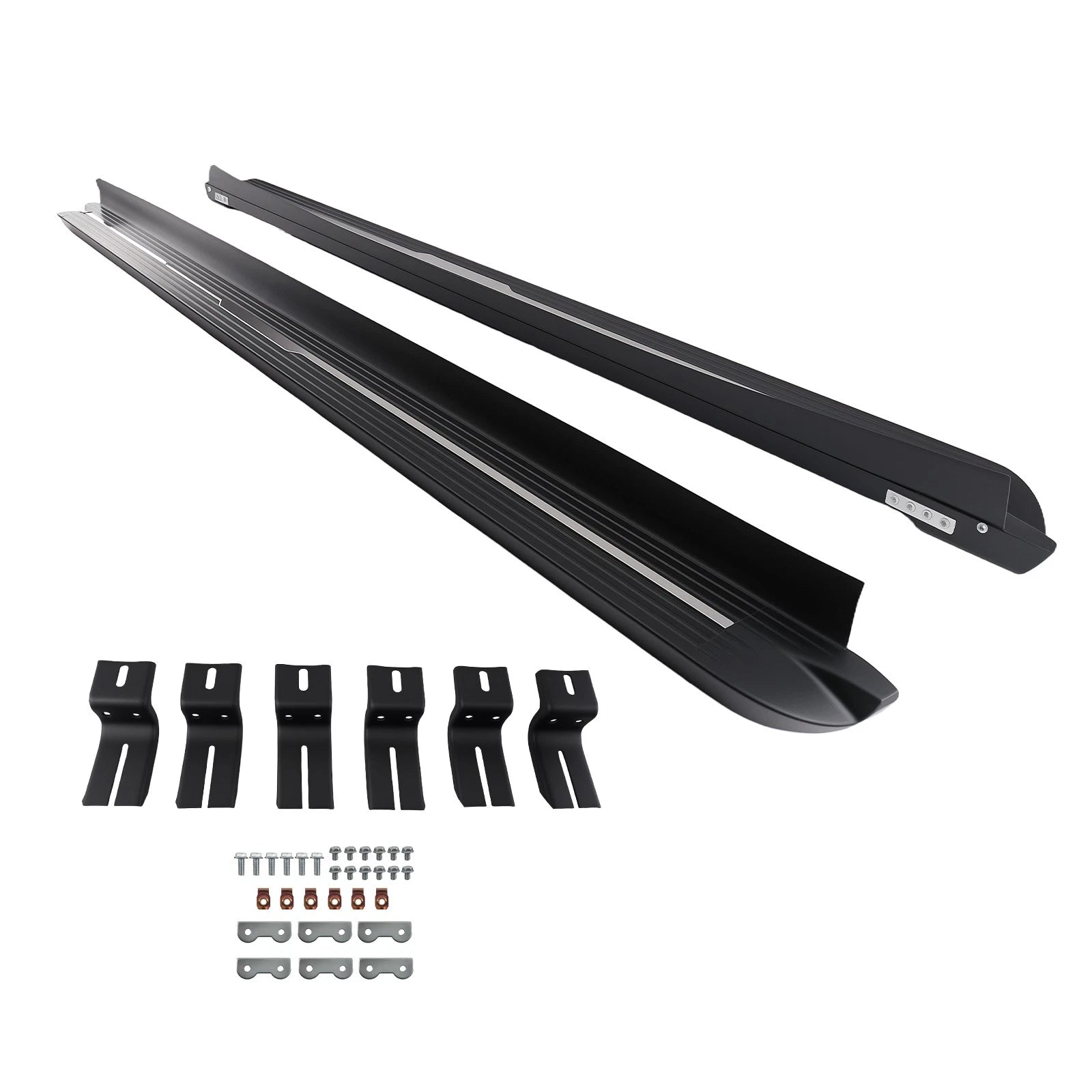 Set of 2 Nerf Bars Running Board for Ford Explorer (2020–2026) Black Silver
