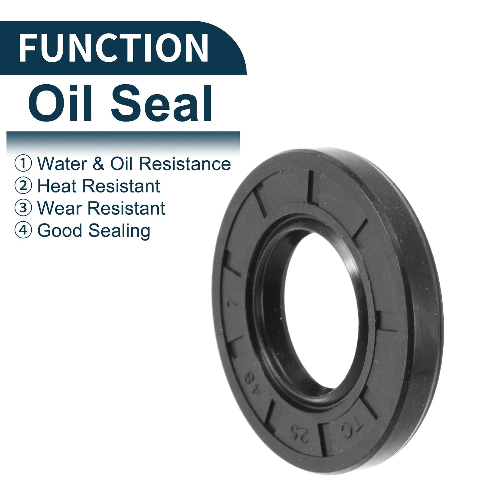 Set of 5 Oil Seal Rotary Shaft Seal NBR Rubber 25x48x7mm