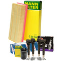 Set of 4 Mann Filters & 4 NGK Ruthenium HX Spark Plugs for Audi VW
