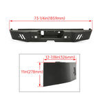 Black Steel Rear Bumper with LED for GMC Sierra 2500HD/3500HD (2015–2019)