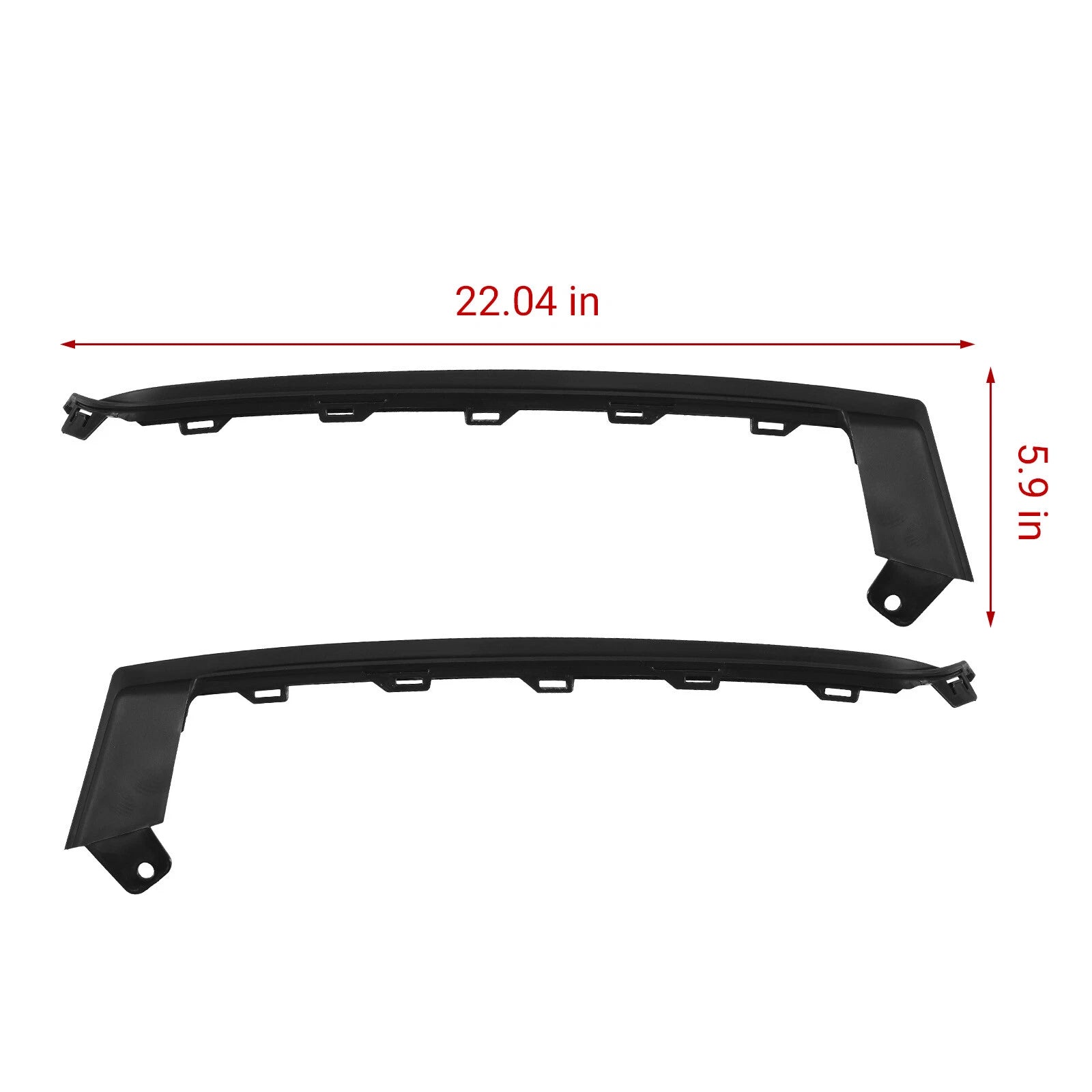 Set of 2 Primed Bumper Trims for Honda Accord (2018–2021)