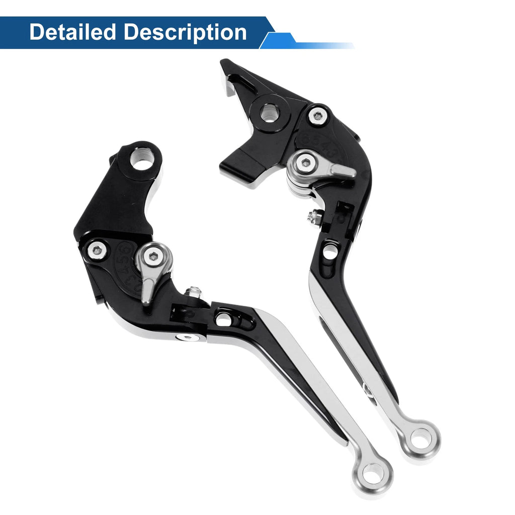 Adjustable Brake Clutch Levers for Honda X11 (2000–2001) Black Silver Tone