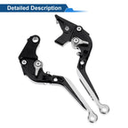 Adjustable Brake Clutch Levers for Honda X11 (2000–2001) Black Silver Tone