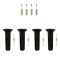 Set of 4 Bosch Double Platinum Spark Plugs & NGK Coil Boots for Canyon Colorado