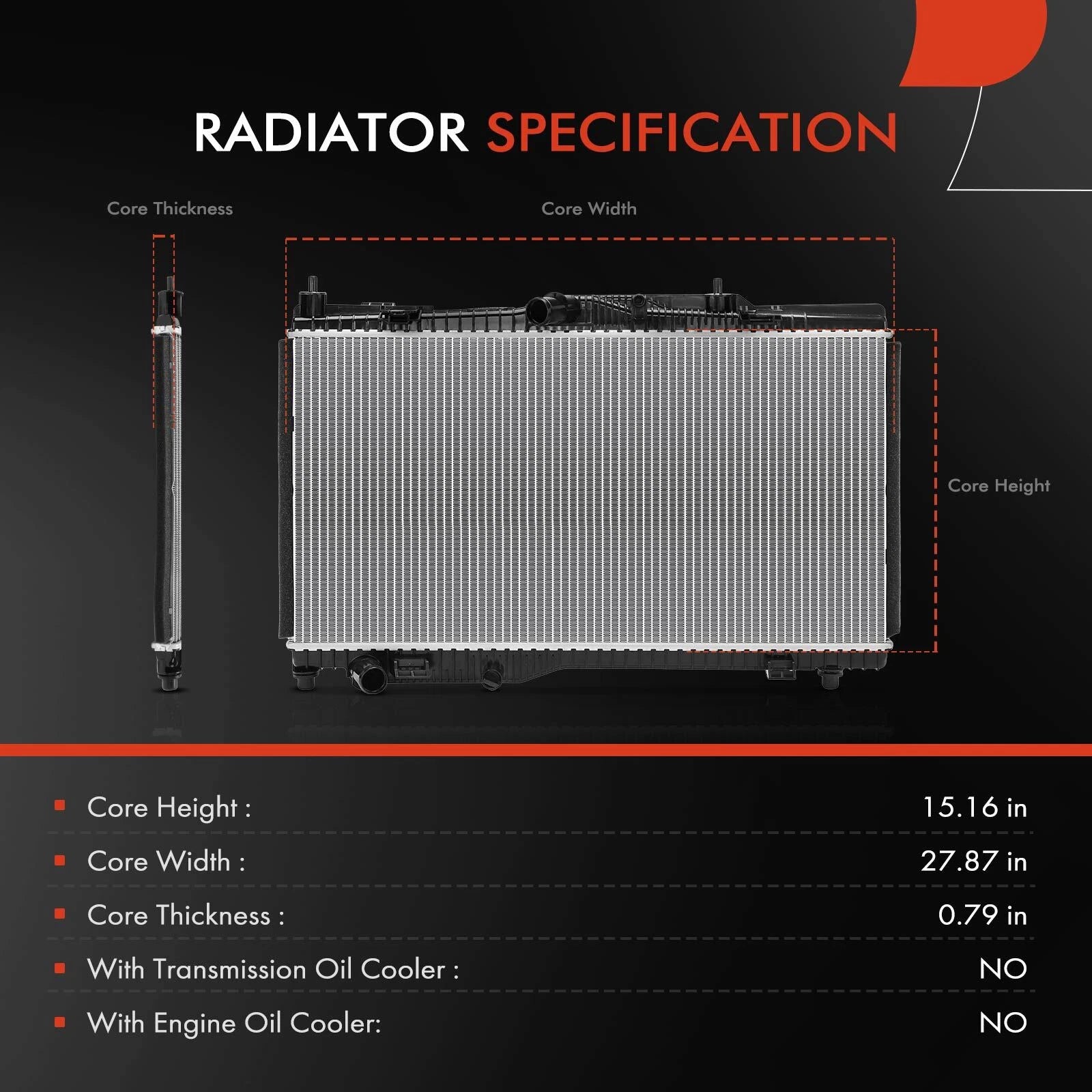 Radiator for Ford EcoSport (2018-2022) 2.0L
