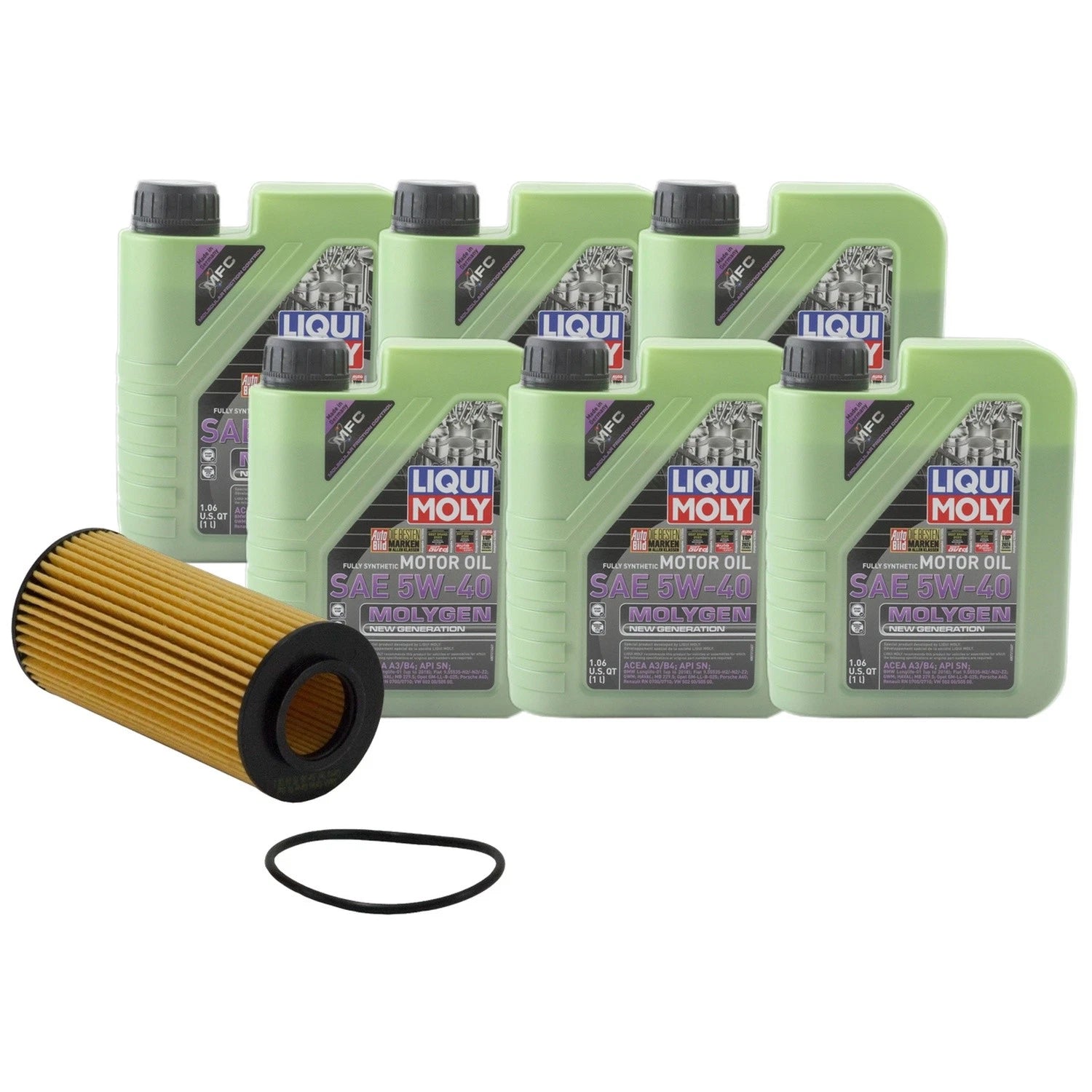 6L Liqui Moly Molygen 5W-40 Engine Oil Change Kit for Q5 Q7 Tiguan (2018–2023)