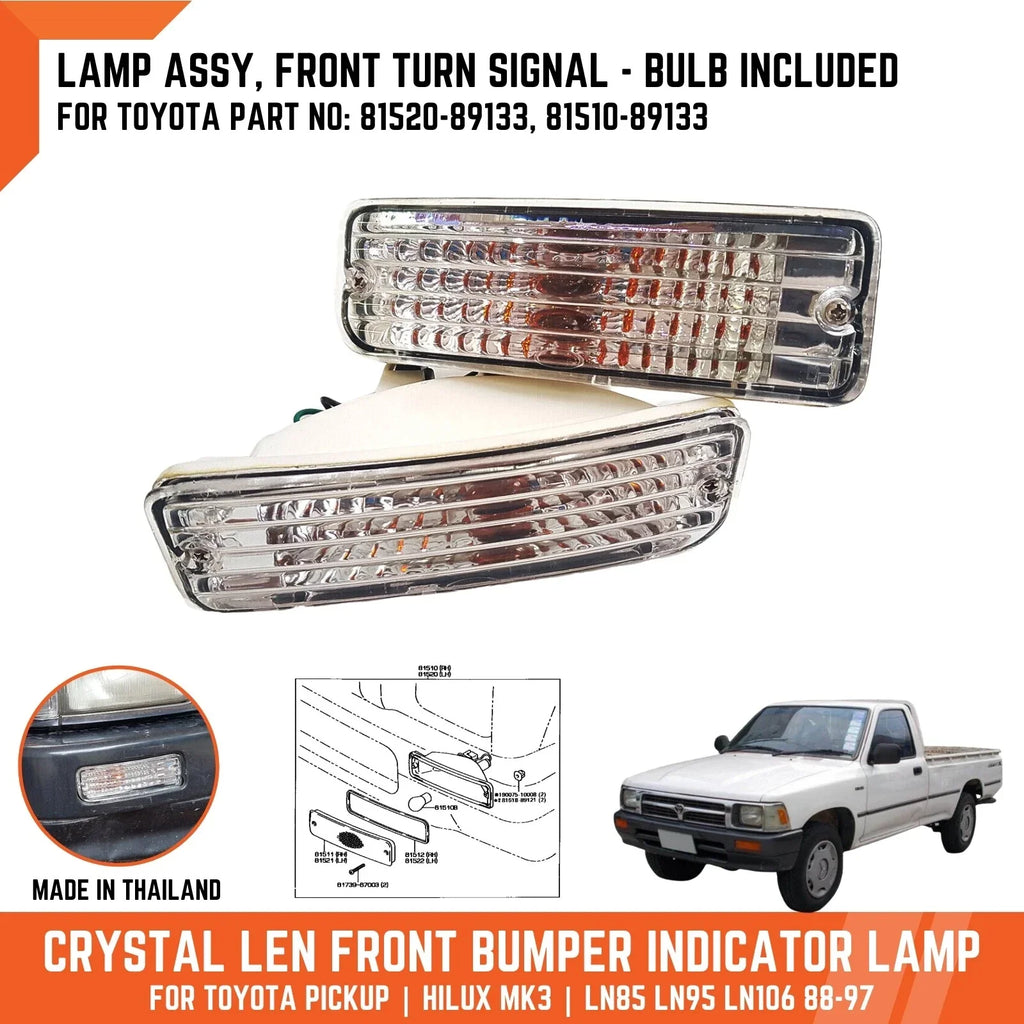 Crystal Turn Signal Light for Toyota Hilux Ute LN85 LN95 LN106 (88-97)