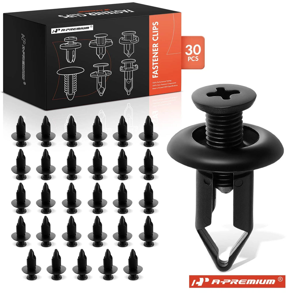 30x 9mm Front Bumper Screw-Type Clips for Nissan 