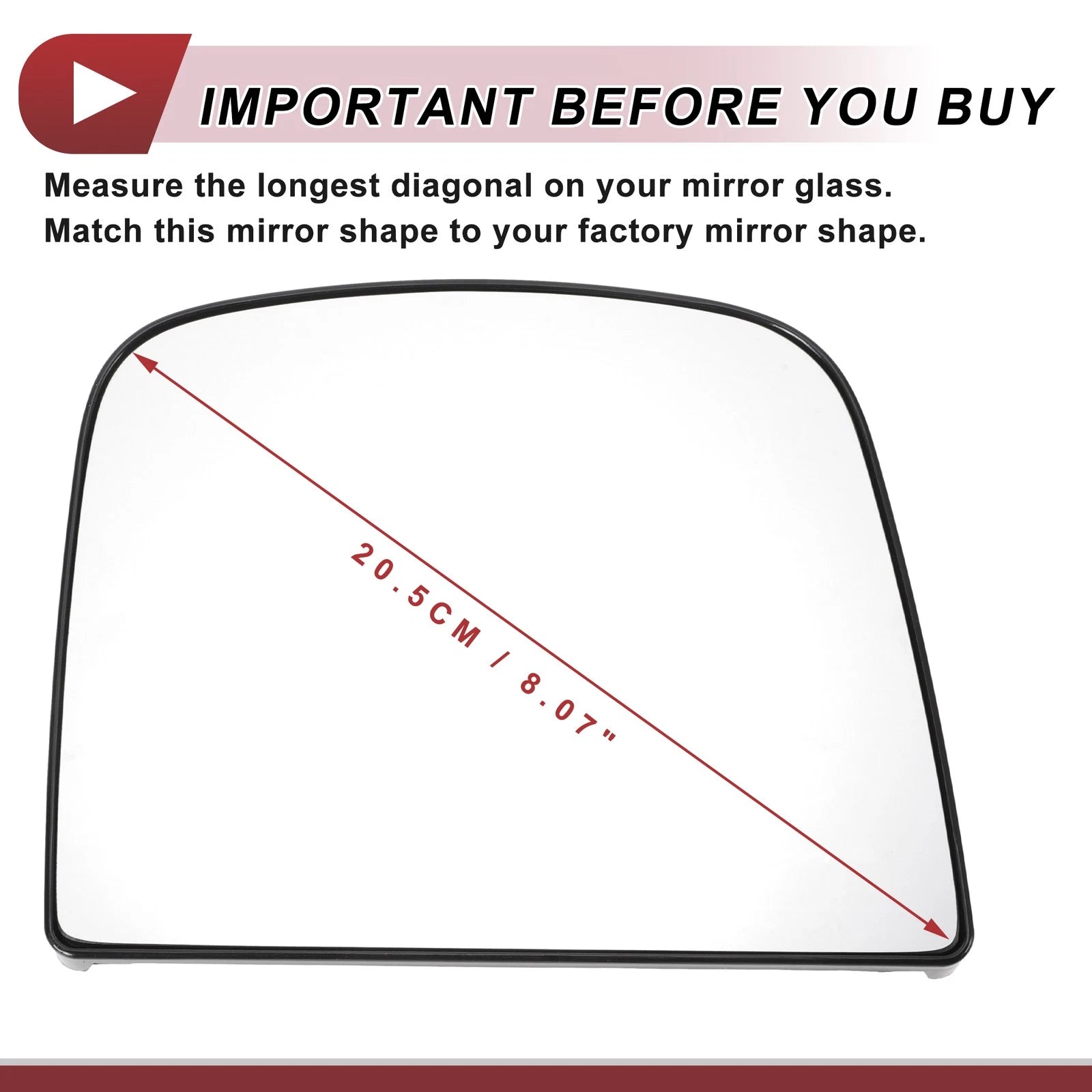 Heated Right Passenger Side Mirror Glass for Chevrolet 