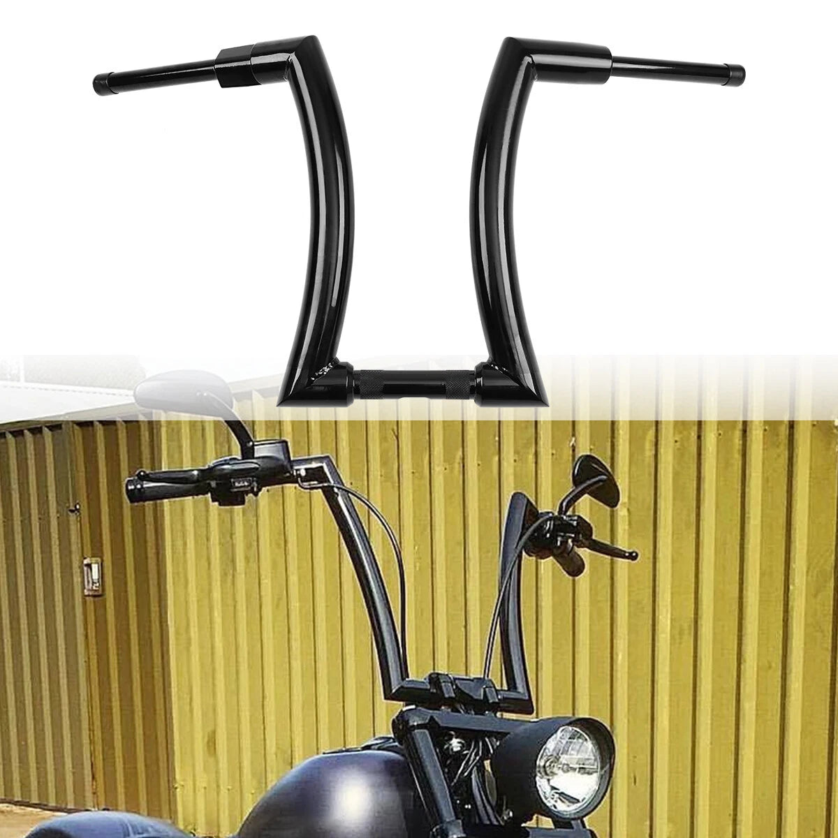 16" Black Rise Ape Hanger Handlebar for Harley Touring