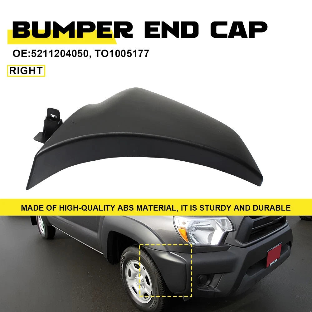 Front Bumper End Cap for Toyota Tacoma (2012–2015) - Passenger Side, Textured