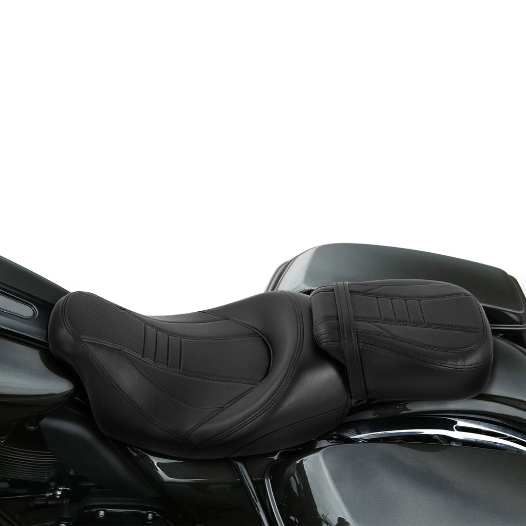 Black Driver Passenger Seat for Harley Street Glide FLHX (2009–2023)
