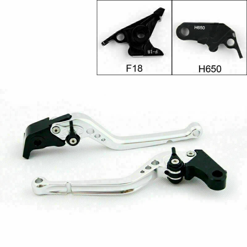 Long Brake Clutch Lever for Honda CBR650F/CB650F (2014–2015) (F-18/H-65) Silver T9