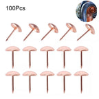 100Pcs Upholstery Nails Round Pins for Furniture Craft (11mm x 17mm)