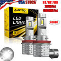 2X H11 H9 H8 LED Fog Light Bulbs for Cars (6500K White)