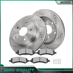 Front Brake Rotors & Ceramic Pads for Chrysler Aspen Dodge Durango (2007–2009)