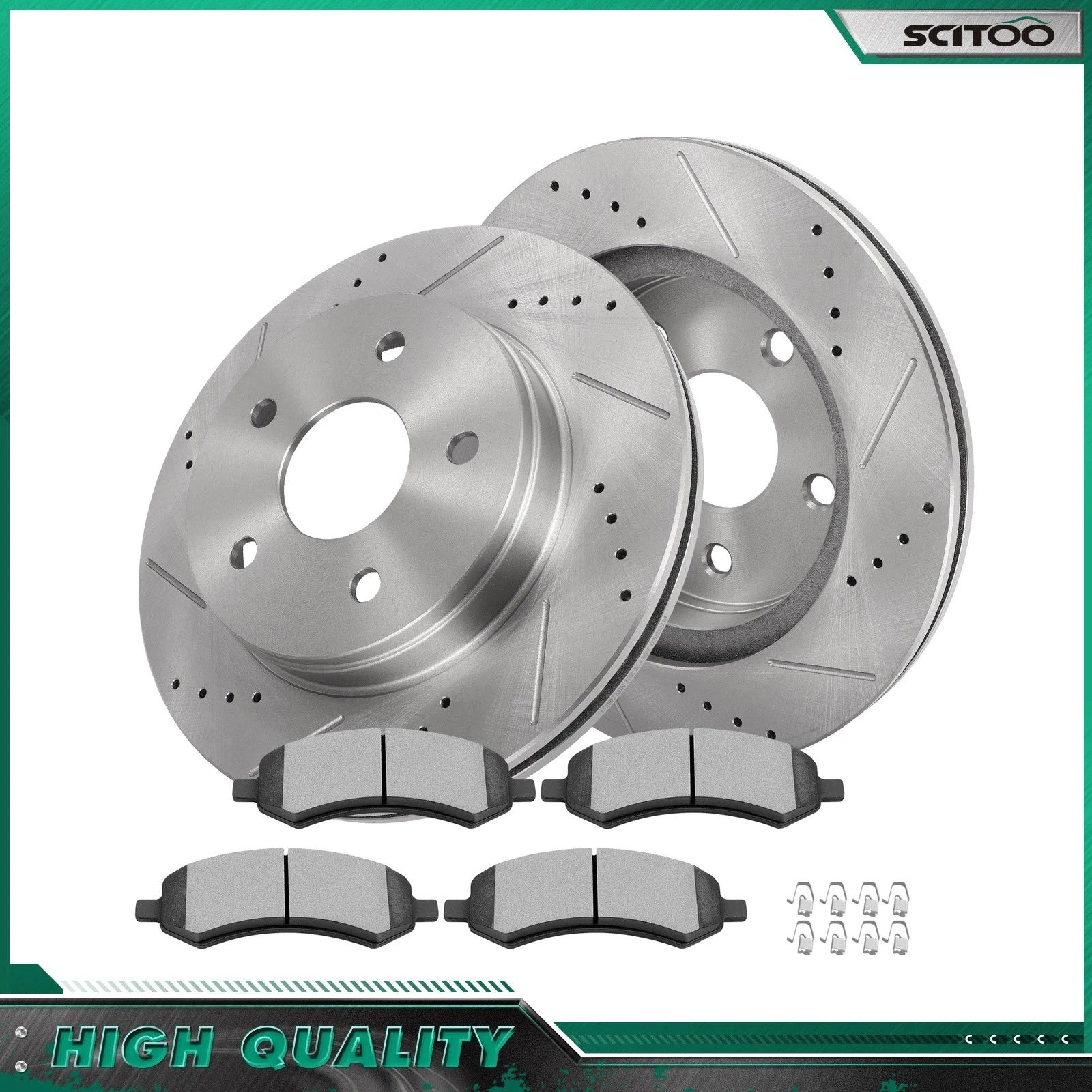 Front Brake Rotors & Ceramic Pads for Chrysler Aspen Dodge Durango (2007–2009)