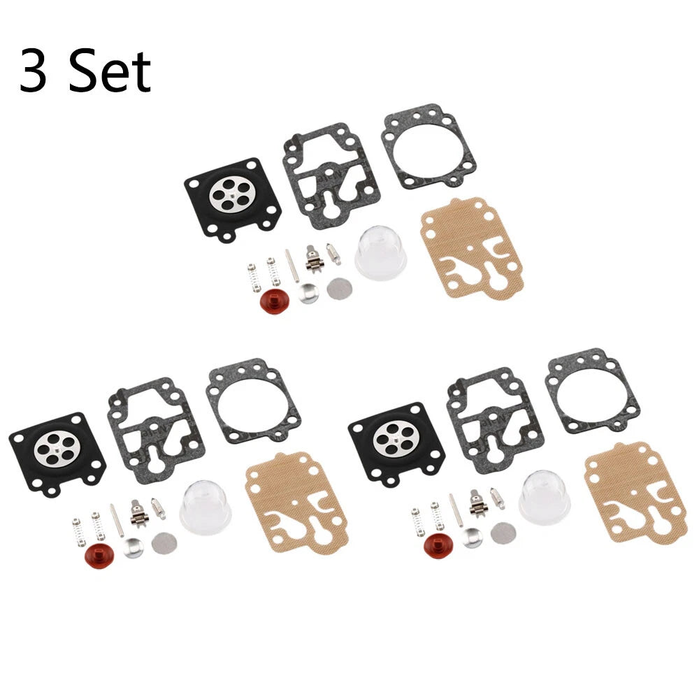 Set of 3 Carburetor Rebuild Kit for Honda CG260 CG330 (43CC 52CC)