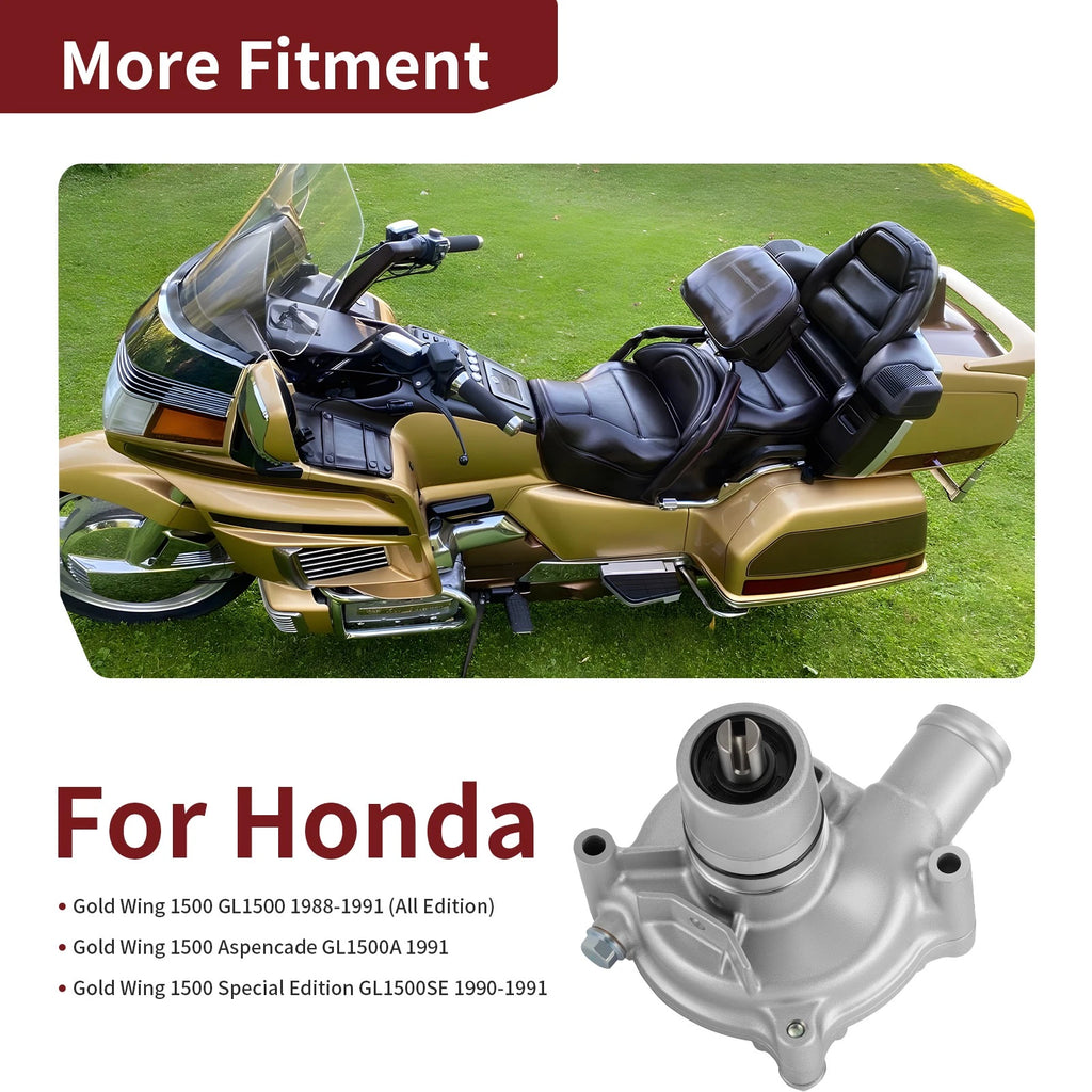 Water Pump Assembly 19200-MN5-020 for Honda Gold Wing 1500 GL1500 (1988–1991)