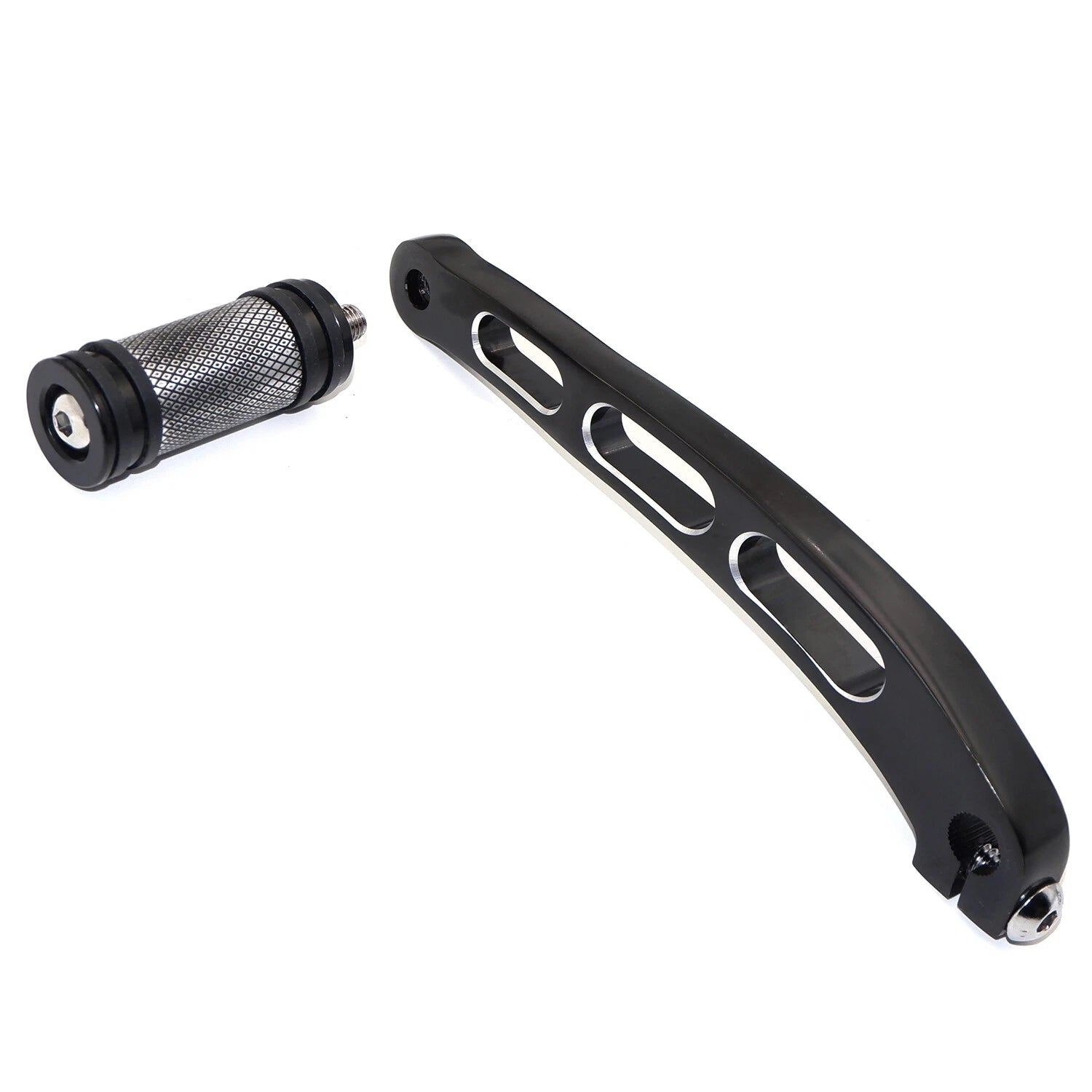 Black Foot Shift Lever w/ Shifter Peg for Harley Dyna FLD FXD FXDF (1991–2017)